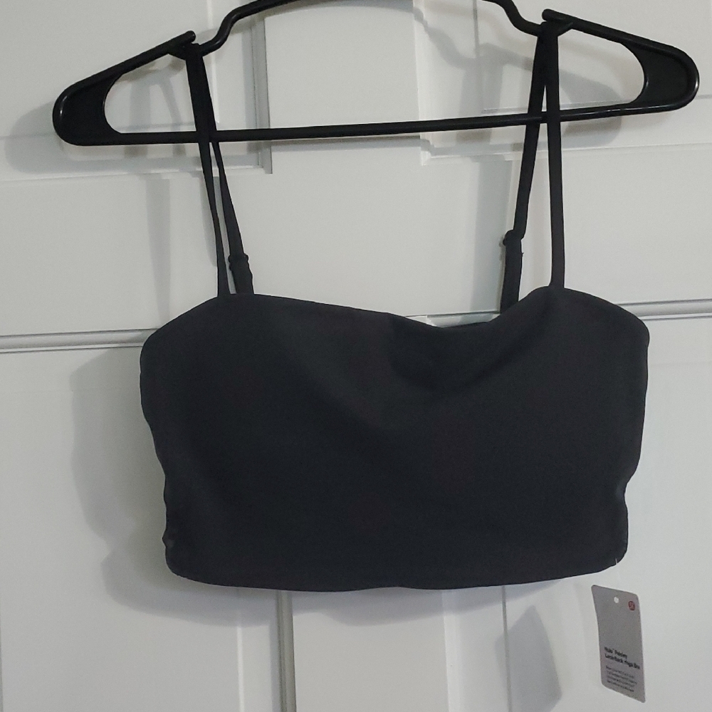 NWT Lululemon Nulu Paisley Lace Back Yoga Bra Black Sz XS